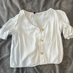 Cute white button up